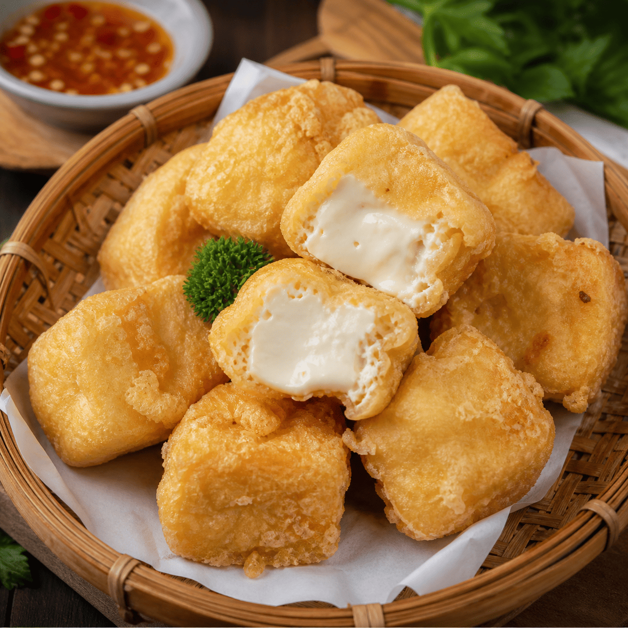 Tahu Sutra Goreng di Warteg Warmo Tebet